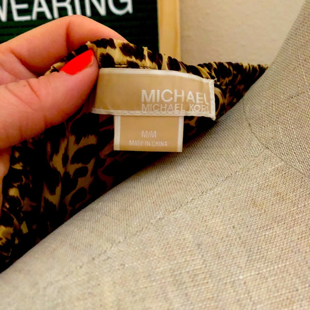 Michael Kors Silk Leopard blouse